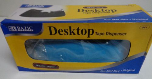 Bazic Tape Dispenser NIB Desktop Heavy Duty BLUE