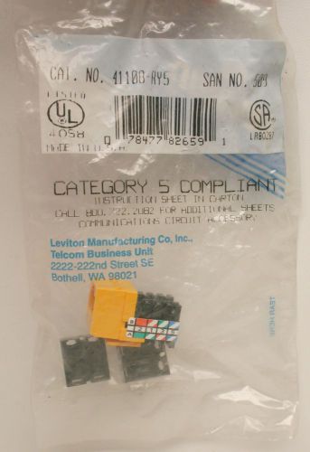 Leviton 41108-RY5 Quickport Snap-In Jack Yellow *New - SEALED* 41108RY5