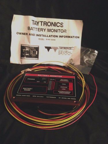TAYTRONICS Battery Monitor for 2 Banks of 12 Volt Batteries Model BVM-100A 1990