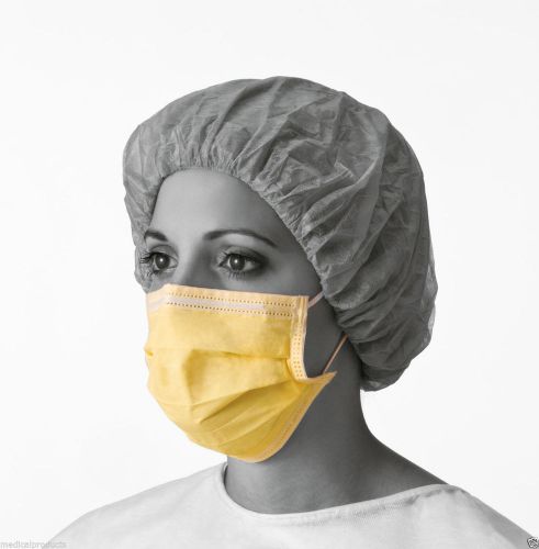 Medline Isolation Hospital Grade Face Mask with Earloop,Yellow Qty/50