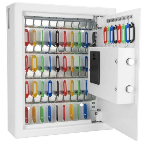 48 Keys Steel Cabinet Wall Safe, Key Drop Lock Box, Home Office Security Storage