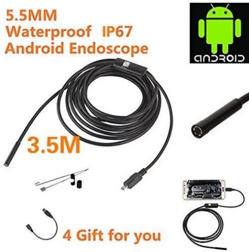 Ourwarm® 5.5mm android endoscope waterproof usb inspection snake tube camera m for sale