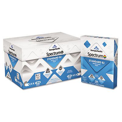 Spectrum Standard 92 Multipurpose Paper, 20lb, 8 1/2 x 11, White, 5000 Shts/Ctn