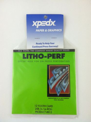 litho-perf 813 12 tooth card