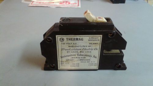 Thermag Circuit Breaker 20 Amp Single Pole used