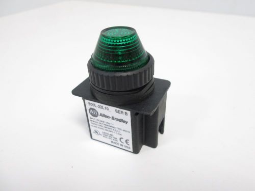 Allen-Bradley 800L-22L10 Indicator Light, 22.5mm, LED, 120V, Green
