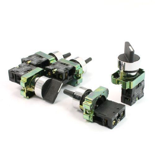5 PCS N/O 2 Position SPST Self Locking Rotary Selector Switch Ith 10A Ui 600V