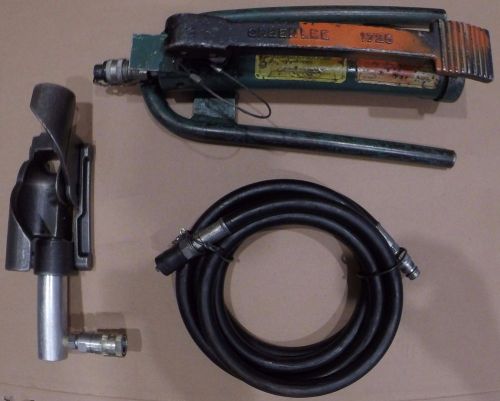 GREENLEE 800 HYDRAULIC CABLE BENDER WITH GREEN LEE 1725  PUMP with CASE