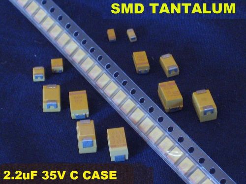 SMD 2.2uF 2.2 uF 35v C Case Tantalum Capacitors ( Qty 100 )