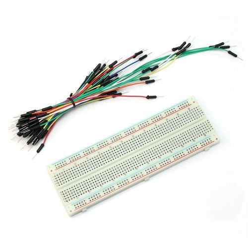 MB102 830 Tie Points Solderless PCB Breadboard MB-102 + 65PCS Jumper cable wires