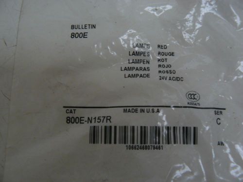 NEW ALLEN BRADLEY 800E-N157R SERIES C REPLACEMENT LAMP, RED LED, 24V AC/DC
