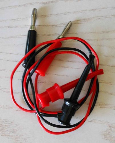 New 1 Pair Banana Plug To Test Hook Clip Probe Lead Cable For Multimeter