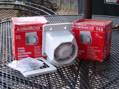 Qty 2) ademco 748  dual tone outdoor/indoor siren for sale