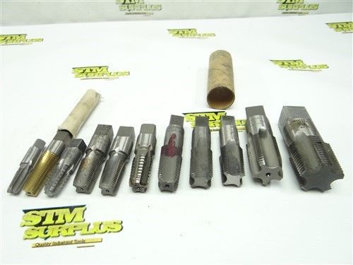 Lot of 11 hss pipe taps 1/8&#034; -27 nptf to 1&#034; -11-1/2 npt vermont baystate morse for sale