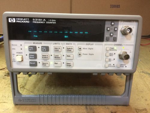 HP Agilent 53181A 1.5GHz Frequency Counter 2 Channel 12 digit