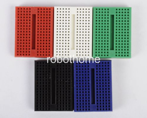 5pcs syb-170 tie-point 5 colors breadboard solderless prototype new for arduino for sale