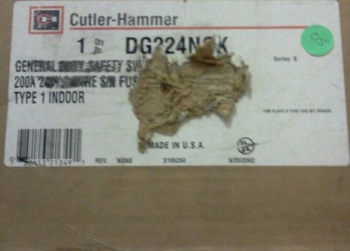 CUTLER-HAMMER DG224NGK SAFETY SWITCH 200A 240V