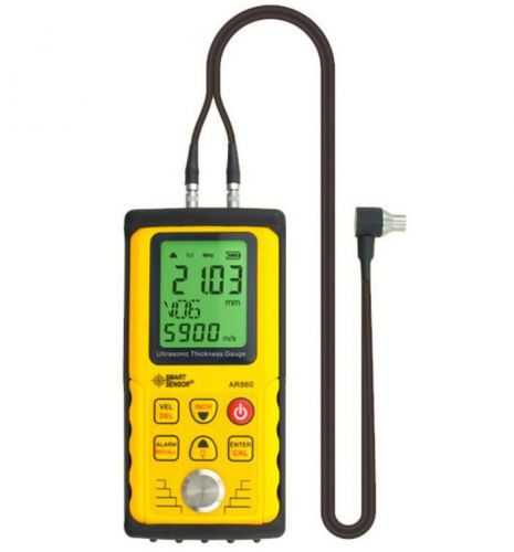 New ar860 ultrasonic thickness gauge meter range 1.0-300mm(6mm + 10mm probes) for sale