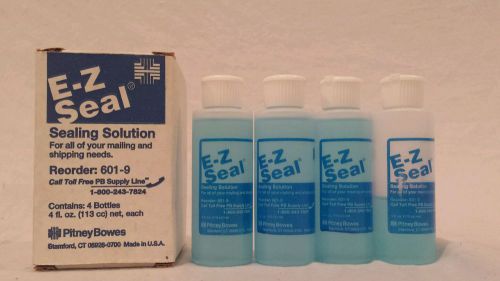 NEW Pitney Bowes E-Z Seal Sealing Solution 4 4 oz Bottles Mailing Machine 601-9