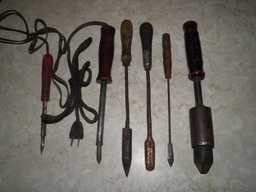 6 old soldering irons for sale
