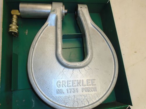 Greenlee #1731 One Shot C-Frame Hydraulic Knockout Punch Driver with case