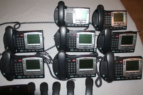 8 NORTEL NETWORKS Model NTDU92 2004 Charcoal IP Phone VoIP  + 5 xtra handsets