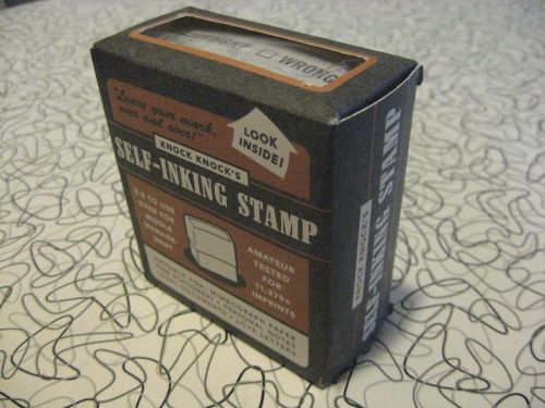 Kock Knock self-inking stamp - Right/Wrong. New &amp; Sealed