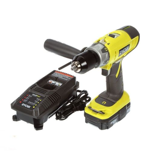 Ryobi 18-volt one+ hammer drill kit, compact cordless design, 2-speed gearbox for sale
