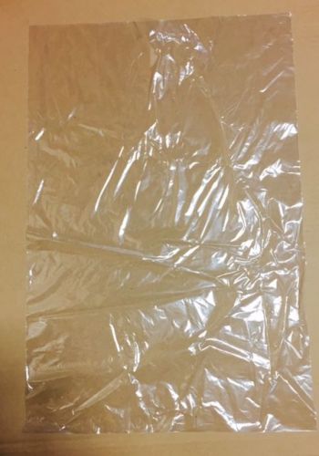 1000 16x24 1 Mil Clear Poly Lay Flat Bags Plastic Baggies Open Top Shirts