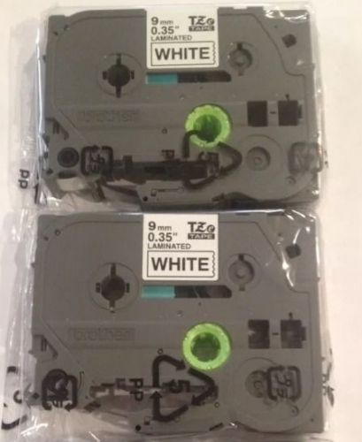 2 Genuine Brother P-Touch Tapes TZe-221 TZe221 TZ-221 TZ221 Black Print on White