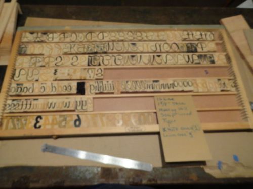 Letterpress Printing Vintage 10 Line (1&amp;5/16) Rare Murray Hill Script Wood Type