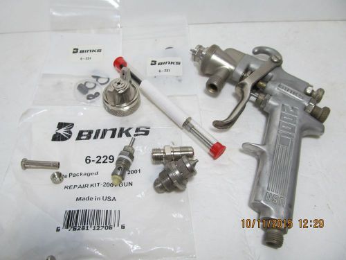 Binks 2001 Spray Gun W/Extras