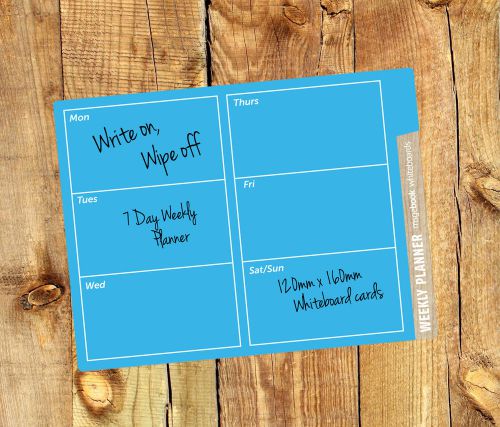 Whiteboard weekly planner for the home or office 120mm x 160mm
