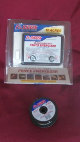 Fi-Shock 10-Acre Light Duty Containment Fence Energizer SS-525CS &amp; 250Ft Wire