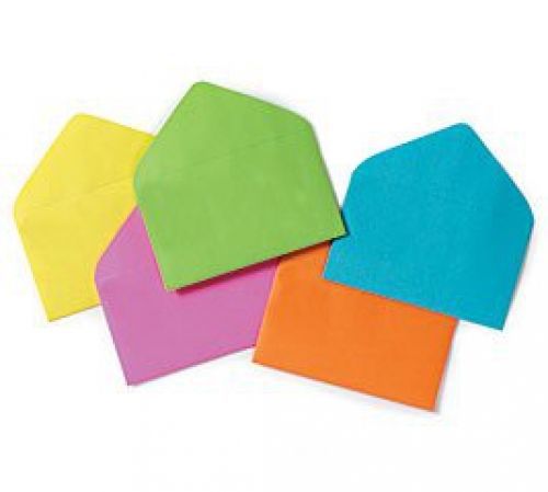 Party Explosions Enclosure Card #63 Everyday Asst Colors Envelopes 2 1/2&#034; X 4