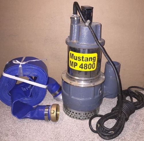 Mustang MP 4800 Submersible Water Pump And 2&#034;x25&#039; Hose Combo
