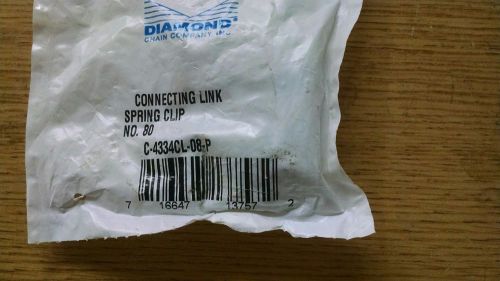 Diamond # 80 roller chain link c-4334cl-08-p for sale