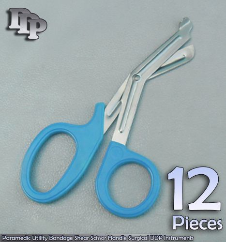 12Pcs Paramedic Utility Bandage Shear Scissor7.25&#034; Sky Handle Surgical DDP Instr