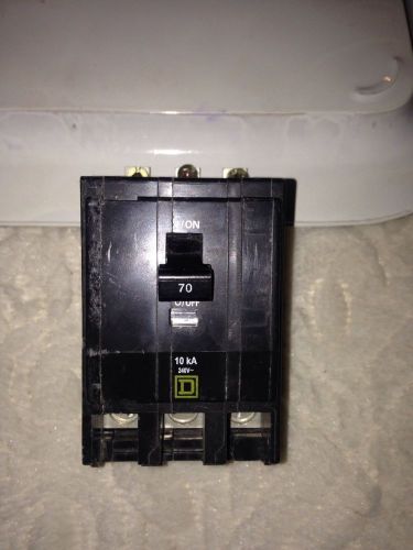New square d qob370 3 pole 70 amp 240 volt circuit breaker type qob bolt on for sale