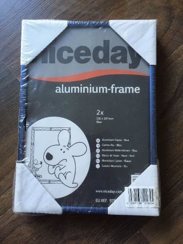 Aluminium Picture Frame 2 x 210 x 297mm Blue