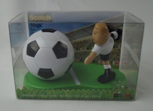 3M Scotch Magic Tape Dispenser Soccer Player NEW Great Football Coach Gift