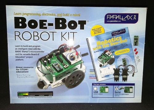 Parallax Inc - Boe-Bot Robot Kit - Serial wit USB Adapter - #28132