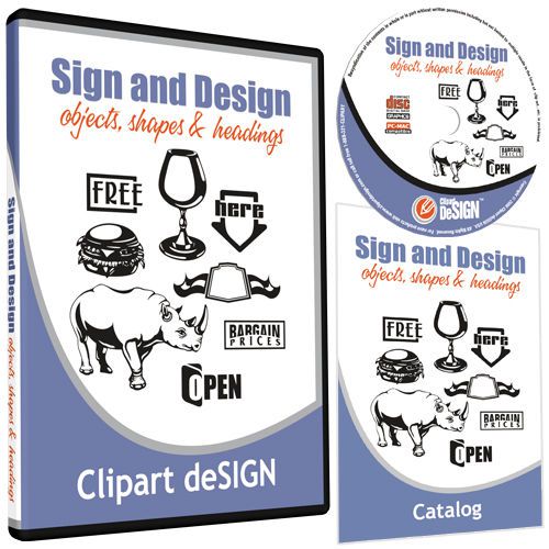 SIGNMAKING CLIPART-VINYL CUTTER PLOTTER CLIP ART IMAGES-VECTOR ART CD