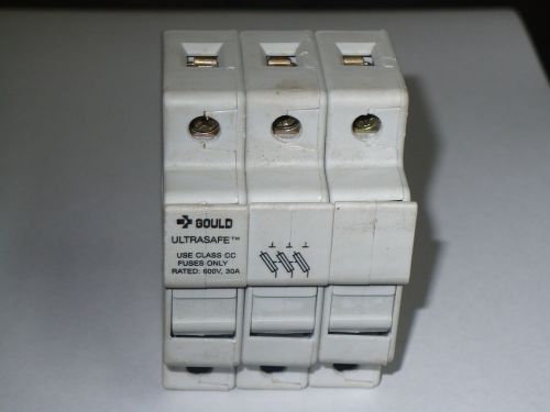 Gould Ultrasafe USCC3 3 Pole Fuseholder, 30 Amp, 600 Volt, Used