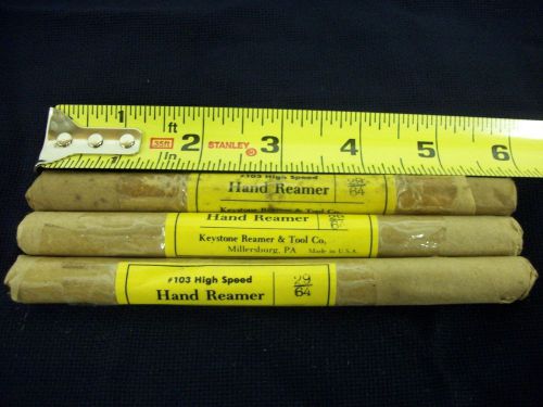 Hand reamer 29/64 straight flute keystone reamer &amp; tool co. millersburg pa new for sale