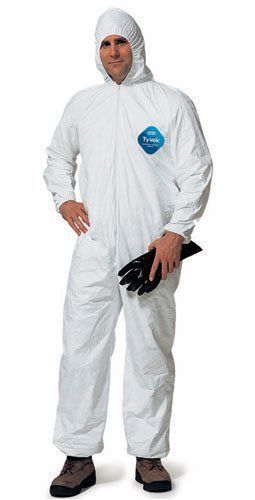 TY127 / M  Tyvek Disposable Suit by Dupont with Elastic Wrists, Ankles and Hood