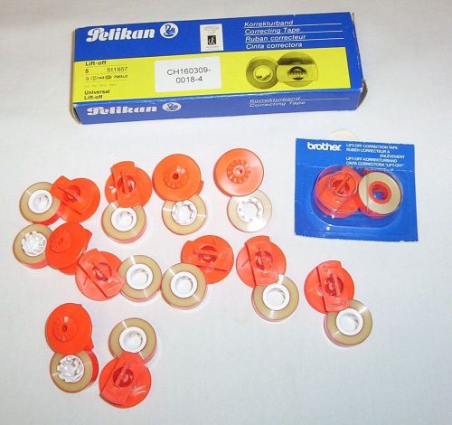 Approx 13 universal/brother lift-off correcting/correction tapes for typewriters for sale