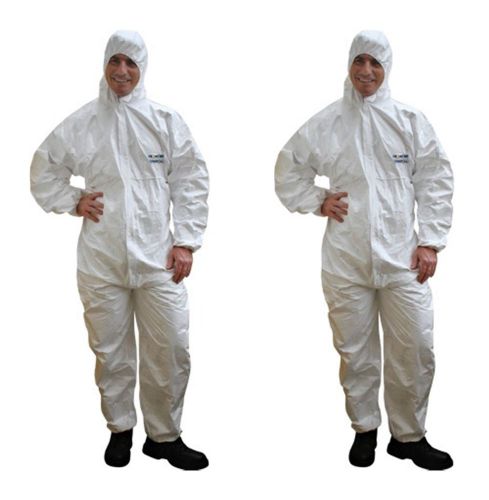 2 pairs x 3XL Frontier Disposable Overalls White CV001 Type 5 &amp; 6