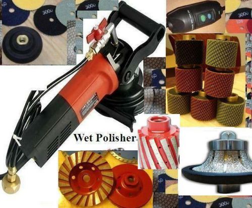 Wet Polisher sinkwork polish 1 1/2&#034; Half Bullnose Router pad cup polishing drum