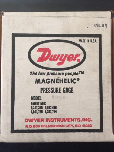 Dwyer Model 2020 Magnahelic Pressure Gage